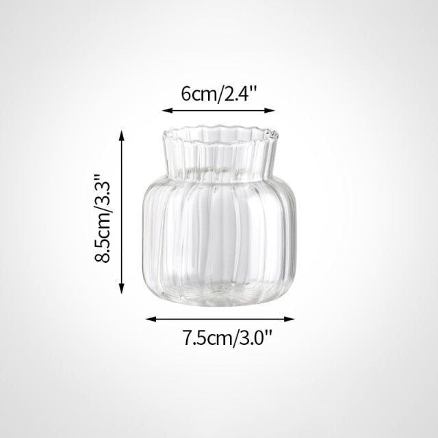 Nordic Glass Flower Vase Bubble Bottle Shaped