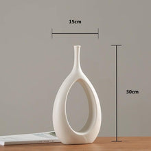 Load image into Gallery viewer, Ceramic Hollow Out Flower Vase
