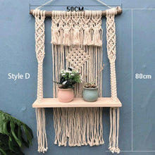 Load image into Gallery viewer, Hand-Woven Macrame Tapestry Shelves Wall Hanging
