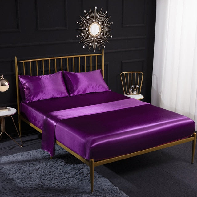 Luxury Queen King Size Bed Sheet Set