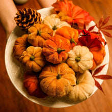 Load image into Gallery viewer, Artificial Pumpkin Velvet Plush Decoration
