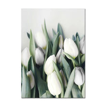 Load image into Gallery viewer, White Tulip Green Orchid Aloe Wall Art
