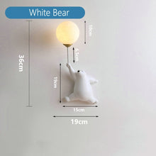 Load image into Gallery viewer, Cartoon Blue White Pink Bear Wall Lamp
