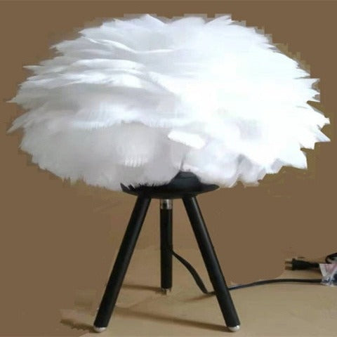 Feather lamp table lamp decorations
