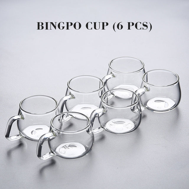 Japanese Style 6 pieces Glass Tea Cup