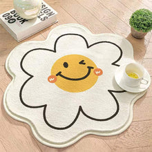 Load image into Gallery viewer, Nordic Smiley Sunflower Rug and Carpet
