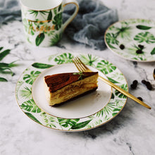 Load image into Gallery viewer, Beauty Gold European Style Green Plants Tableware
